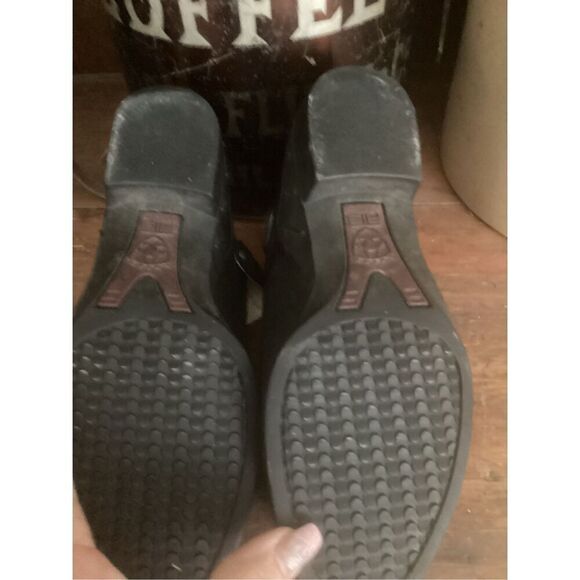 ARIAT Santa Cruz Slingback Mules Clogs Sz 7B Black Leather - Picture 8 of 9